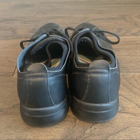 Dansko Elise Black Leather Oxford Work Shoes - Picture 7 of 11